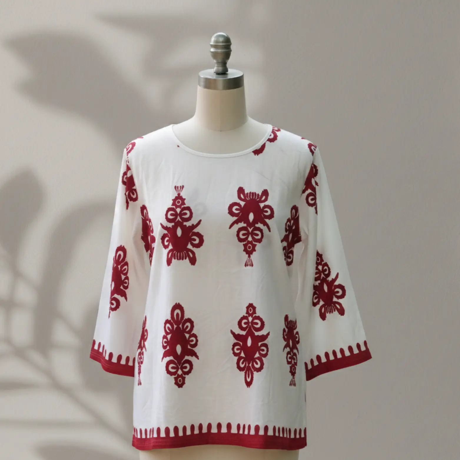 Monochrome Mandala Print Tunic (Kurti Top) - Image 4