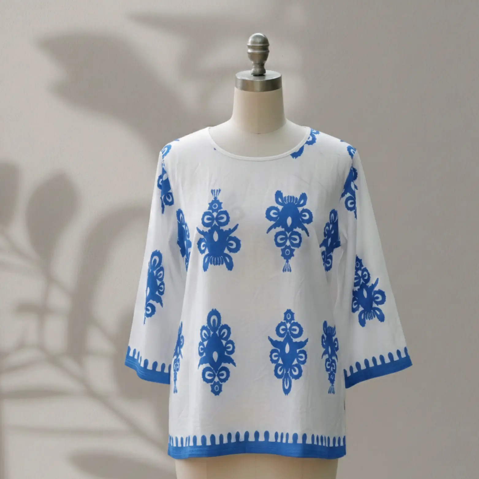 Monochrome Mandala Print Tunic (Kurti Top) - Image 5