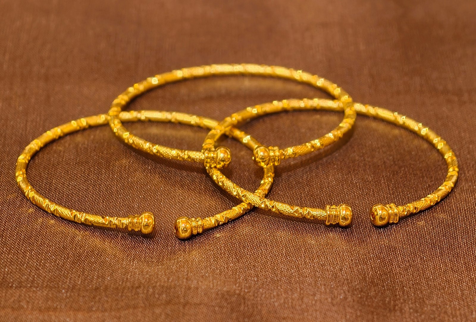 Gold-Plated Filigree Bangles