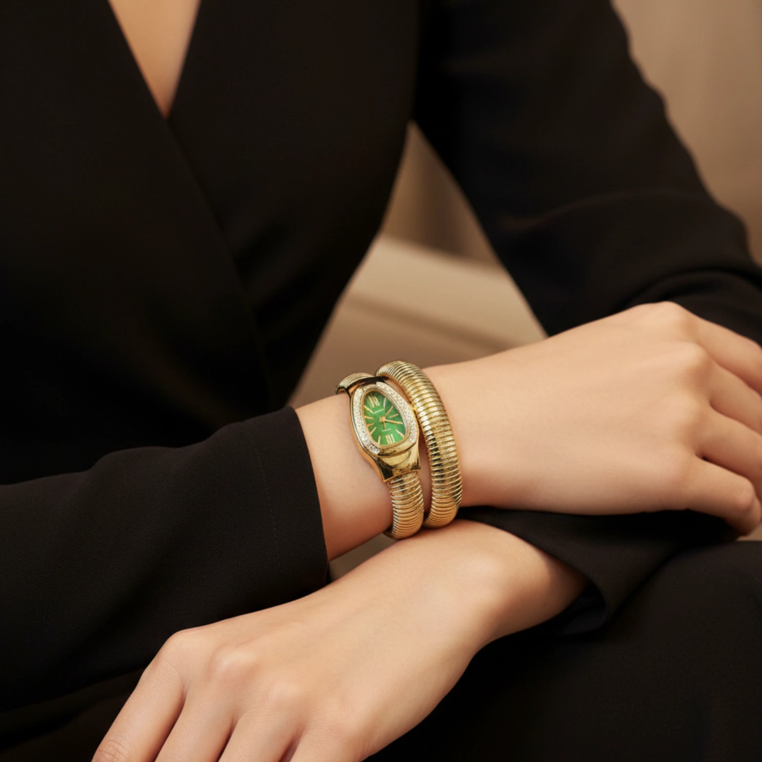 Golden Snake Watch for Women - Image 3