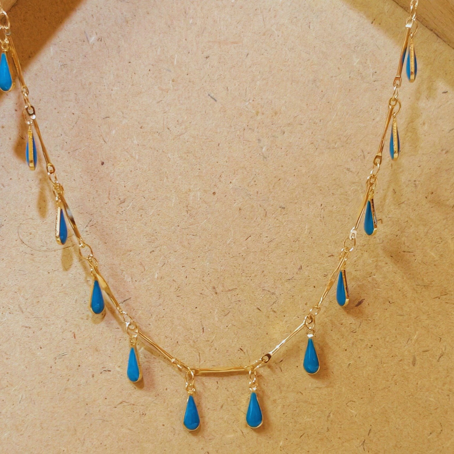 Teardrop Station Necklace