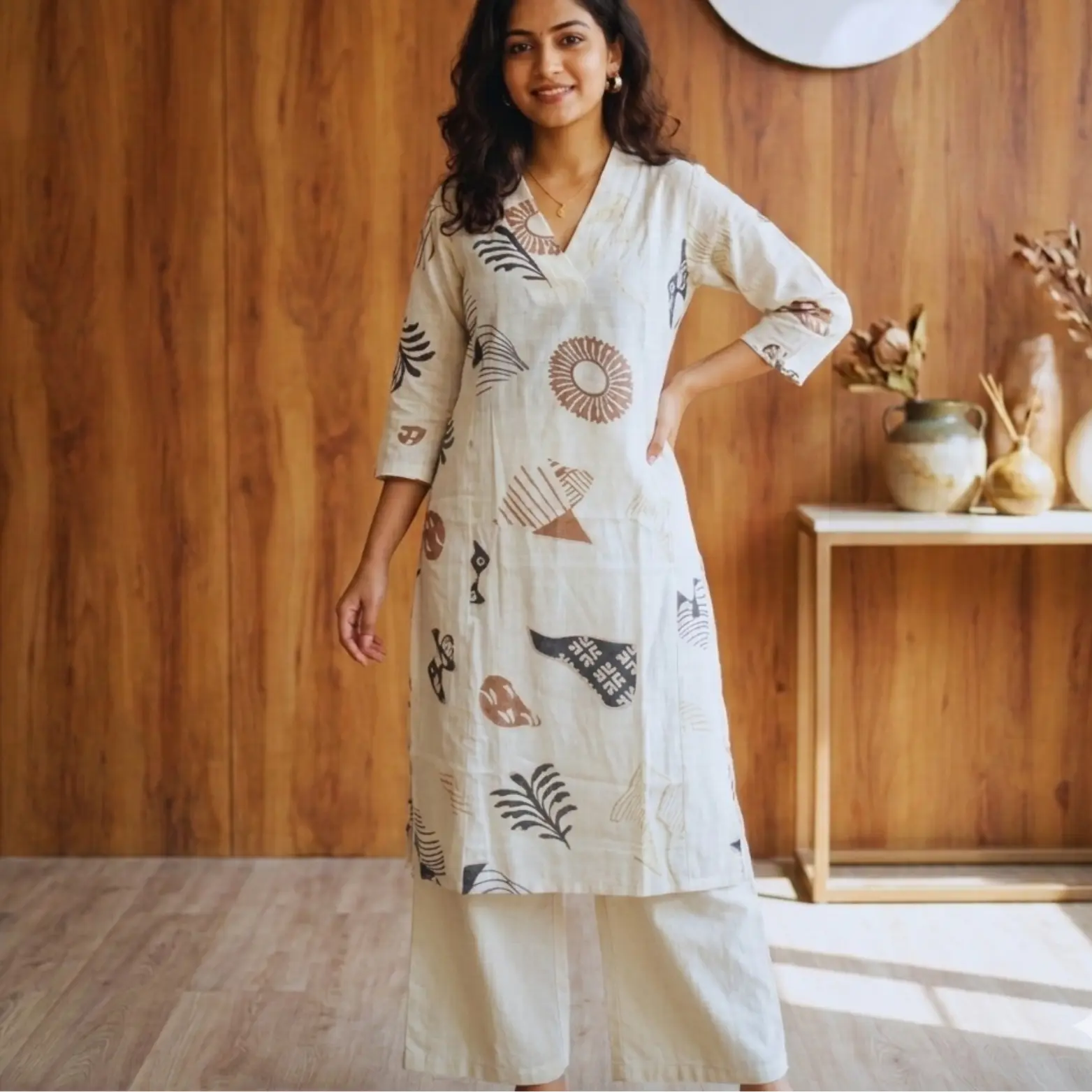 Abstract Print Cotton Co-ord Set