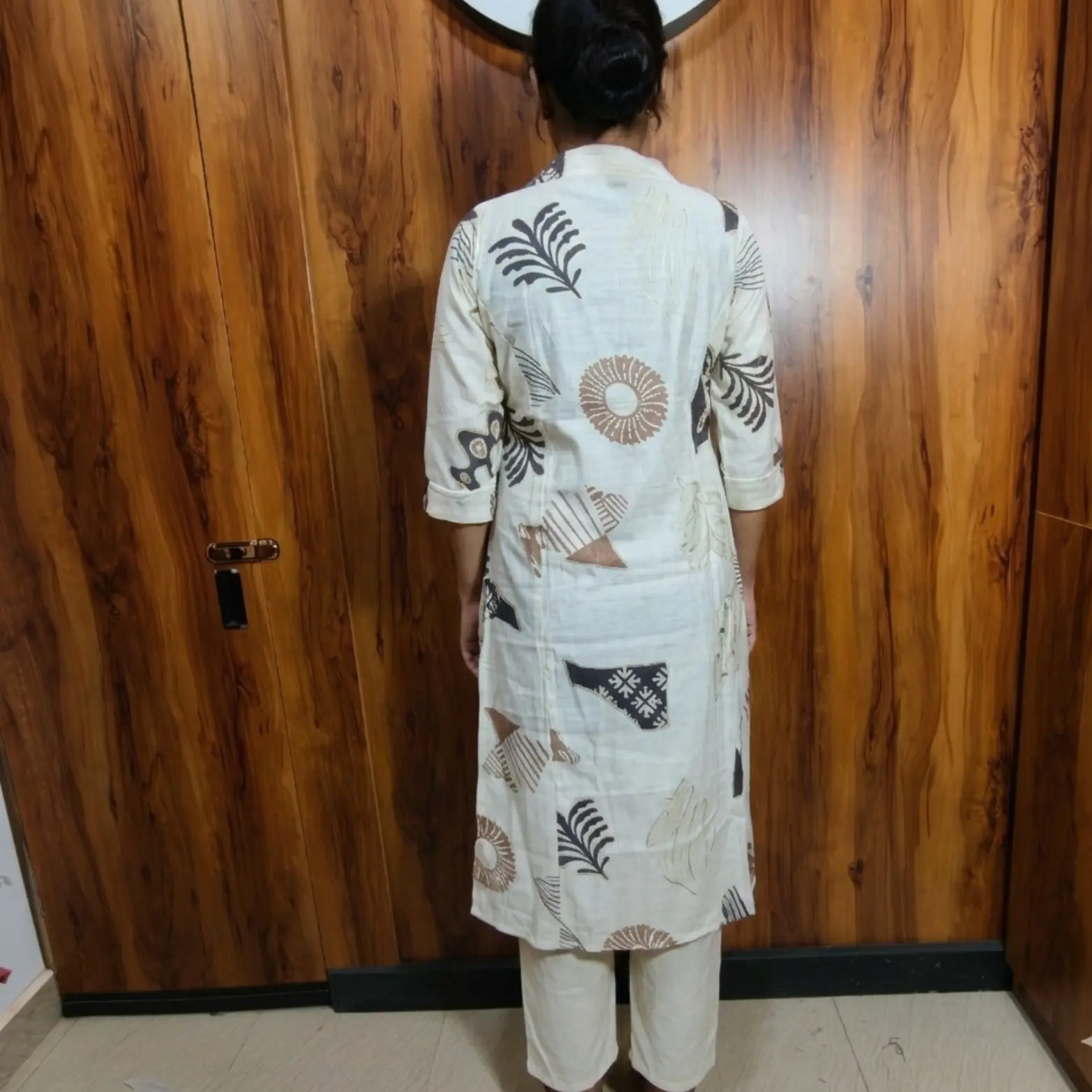 Abstract Print Cotton Co-ord Set - Image 2