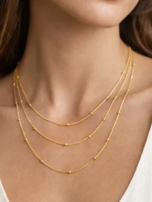 Golden Grace  Layered Elegance : Anti-tarnish