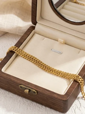 Gold Plated Anti Tarnish Stainless Steel Contemporary Wraparound Bracelet