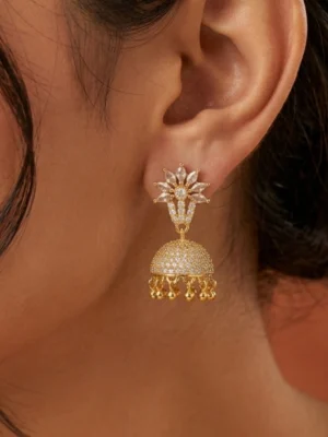 Floral stud Jhumka