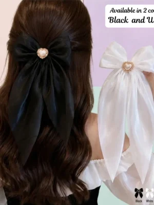 Bow pin black and white