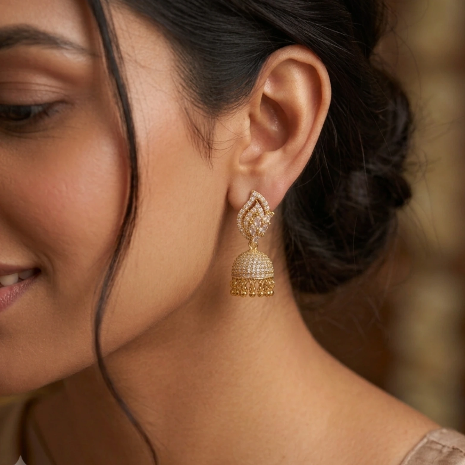 leaf-shaped JHUMKA