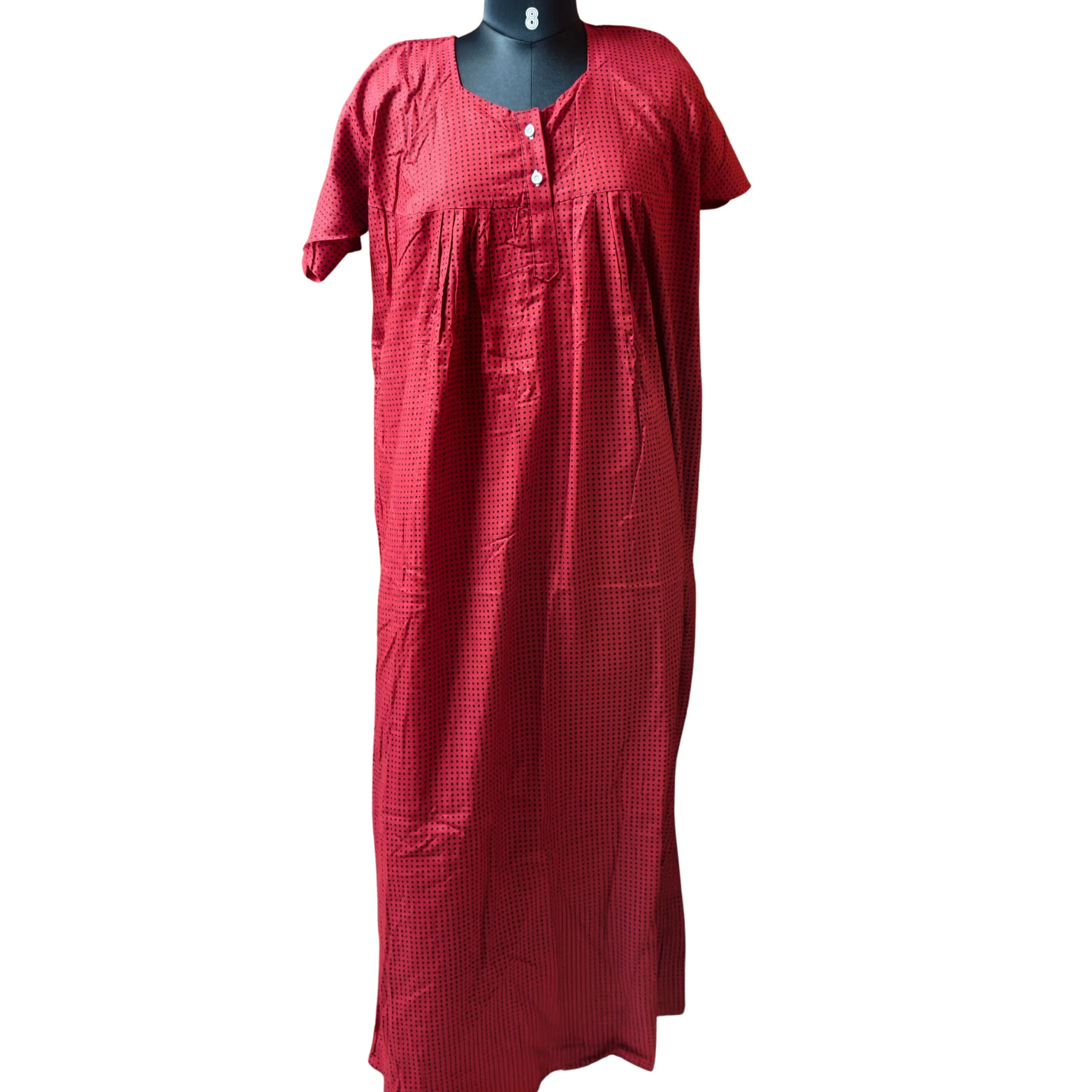 Red Classic Comfort Nighty - Image 2