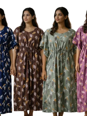 Leaf Elegance Kaftan Collection