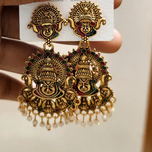 Kathakali Gold Earrings - Image 2