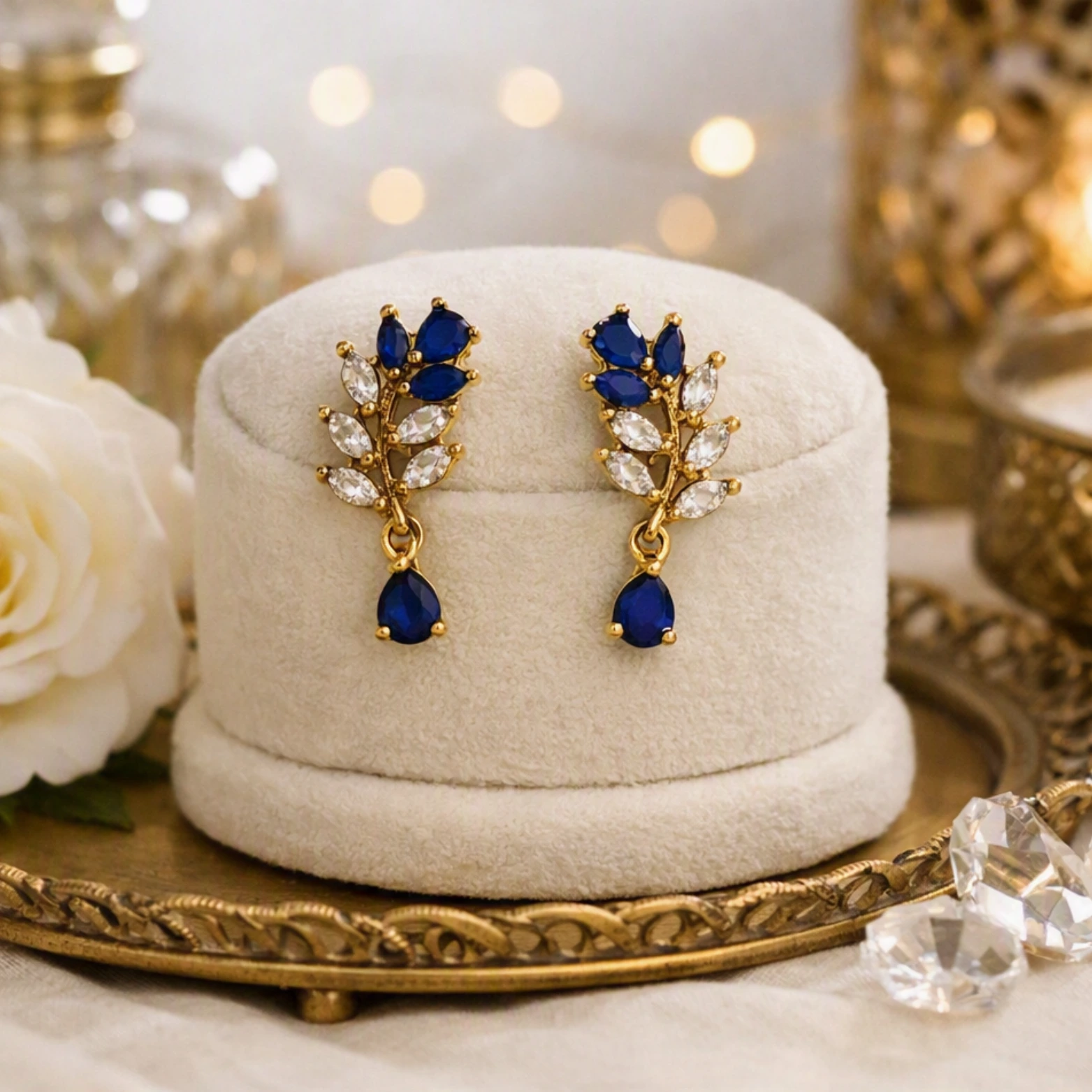 Laurel Leaf Teardrop Earrings - Image 3