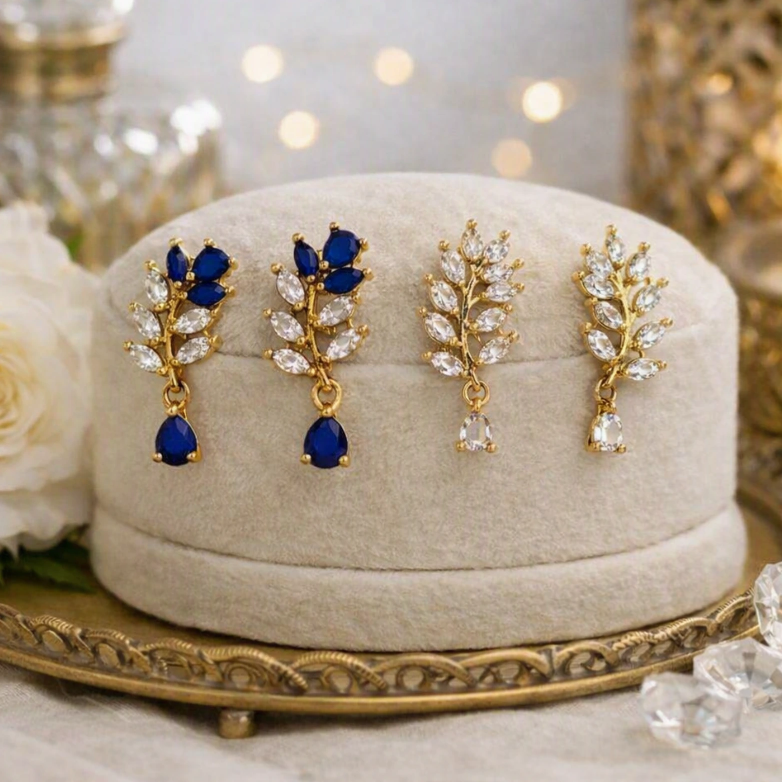 Laurel Leaf Teardrop Earrings