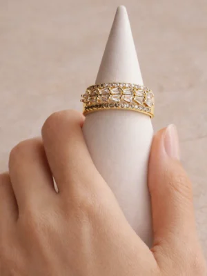 Round cut diamond‑style ring