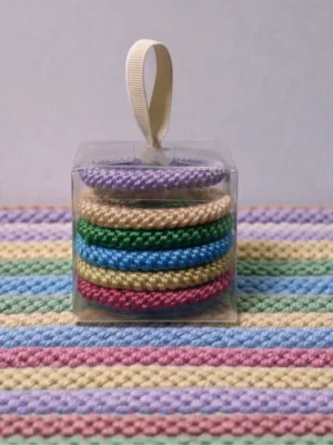 6 Pieces Braided Hair Ties Woven Braided Hair Tie Strong Hold Ponytail Holders for Women, Girls, Daily Styling, Travel, Vanity Organization Multicolor